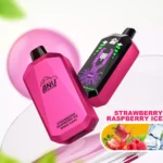 ANU Star 30000 Züge Einweg E-Zigarette Erdbeere Himbeere Eis Geschmack 650mah Akku Wiederaufladbar 0 % 2 % 3% 5 % Niedriger Nikotingehalt und 22 ml E-Liquid Schneller Ver (1)