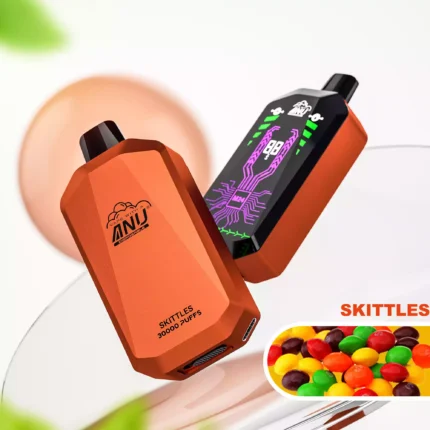 ANU Star 30000 Züge Einweg E-Zigarette Skittles Geschmack 650mAh Akku Wiederaufladbar 0 % 2 % 3 % 5 % Niedriger Nikotingehalt und 22 ml E-Liquid Top Seller für Dampfer Hersteller Retail 1