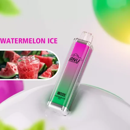 Exklusiv ANU Crystal 10000 Züge Einweg E-Zigarette Wassermelone Eis Geschmack 650mAh Akku 18ml E-Liquid für Genießer (2)