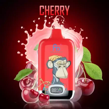 Exklusiv Randm Digital Box 12000 Züge Einweg E-Zigarette Kirsche Geschmack mit 20ml E-Liquid und Mesh Coil für E-Zigaretten Liebhaber Hersteller Retail (1)