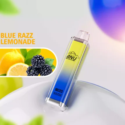 Exklusive Auswahl ANU Crystal 10000 Züge Einweg E-Zigarette Blau Razz Limonade Geschmack 650mAh Akku Typ-C Wiederaufladbar 18ml E-Liquid für erfahrene Dampfer (1)