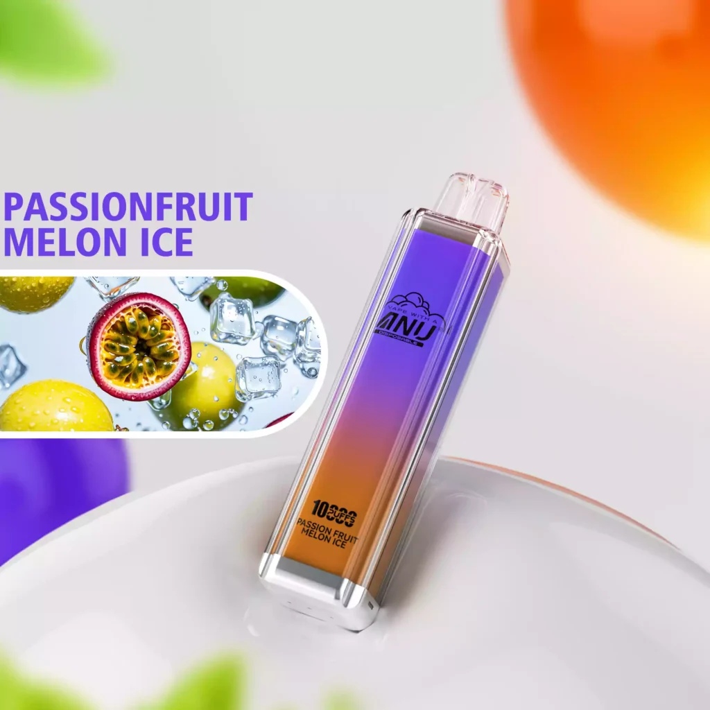 Exklusive Kollektion ANU Crystal 10000 Züge Einweg E-Zigarette Passionsfrucht Melone Eis Geschmack 650mAh Akku 18ml E-Liquid für anspruchsvolle Dampfer (2)
