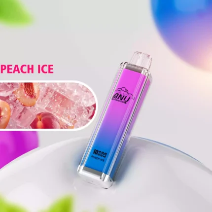 Hoch im Kurs ANU Crystal 10000 Züge Einweg E-Zigarette Pfirsich Eis Geschmack 650mAh Akku 18ml E-Liquid für E-Zigaretten Fans (1)