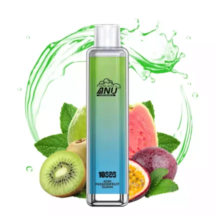 Hochwertig ANU Crystal 10000 Züge Einweg E-Zigarette Kiwi Passionsfrucht Guave Geschmack 650mAh Akku 18ml E-Liquid für Experten (1)