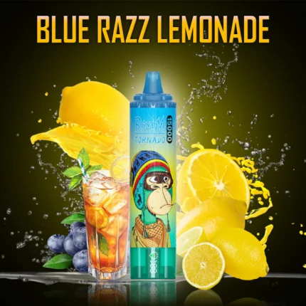 Neue Kollektion RandM Tornado 15000 Züge Einweg E-Zigarette Blau Razz Limonade Geschmack 25 ml E-Liquid 850 mAh Akku 5-7 Tage Versand Hersteller Einzelhandel (5)