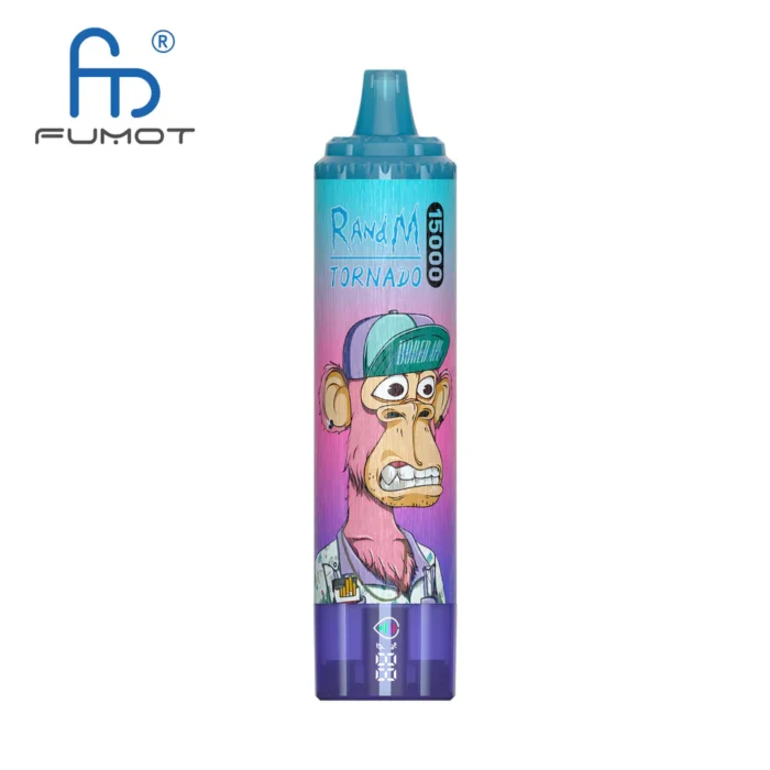 Neueste RandM Tornado 15000 Züge Einweg E-Zigarette Blaubeere Himbeere Geschmack 850 mAh Wiederaufladbar Akku 0% 2% 3% 5% Niedriger Nikotingehalt 25 ml E-Liquid RGB-Design für Dampfer Hersteller Einzelhandel 3