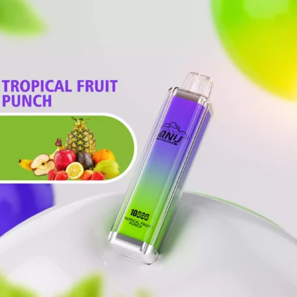 Top-Empfehlung ANU Crystal 10000 Züge Einweg E-Zigarette Tropischer Fruchtpunsch Geschmack 650mAh Akku 18 ml E-Liquid für E-Zigaretten Fans (2)