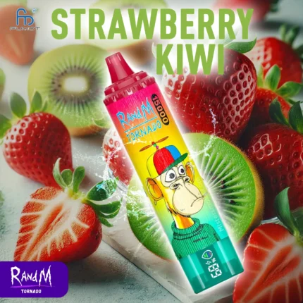Beliebte RandM Tornado 15000 Züge Einweg E-Zigarette Erdbeere Kiwi Geschmack 850 mAh Akku 25 ml E-Liquid 2025 Trend E-Zigarette Einzelhandel (3)