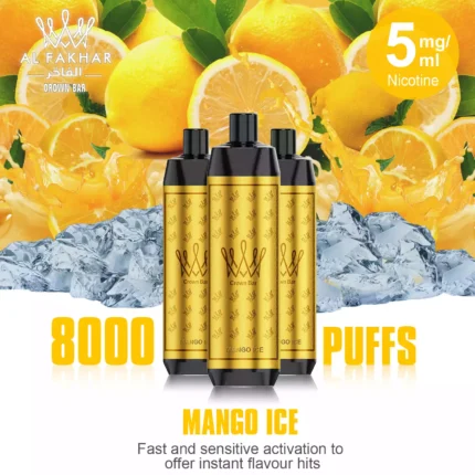 Bestseller AL FAKHAR 15000 Züge F18S Einweg E-Zigarette Mango Geschmack 600 mAh Akku Typ-C Ladeanschluss für Dampfer Liebhaber Hersteller Retail (5)