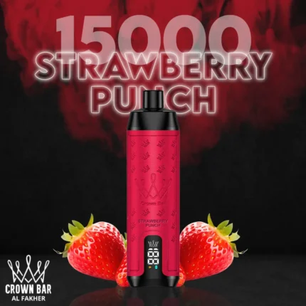 Top Wahl AL FAKHAR 15000 Züge F18S Einweg E-Zigarette Erdbeere Punsch Geschmack 600 mAh Akku Typ-C Ladeanschluss 22 ml E-Liquid für Dampfer Liebhaber Hersteller Retail