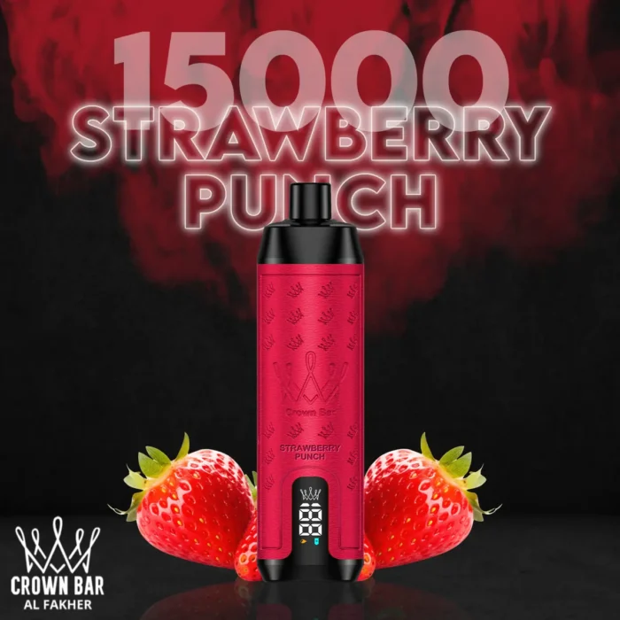 Top Wahl AL FAKHAR 15000 Züge F18S Einweg E-Zigarette Erdbeere Punsch Geschmack 600 mAh Akku Typ-C Ladeanschluss 22 ml E-Liquid für Dampfer Liebhaber Hersteller Retail